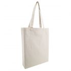 OAD106R Midweight Recycled Canvas Gusseted Tote Natural Color - Made in India - Bundle of 600+ Units (1 color imprint and free shipping included)