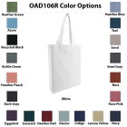 OAD106R Midweight Recycled Canvas Gusseted Tote Colors - Made in India - Bundle of 144-599 Units (1 color imprint and free shipping included)