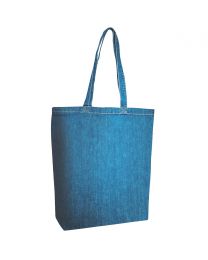 7761 Cotton Denim Gusseted Tote Bag