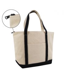 8873 XL Zippered Cotton Canvas Boat Tote