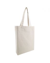 OAD106R Midweight Recycled Canvas Gusseted Tote Natural Color - Made in India - Bundle of 600+ Units (1 color imprint and free shipping included)