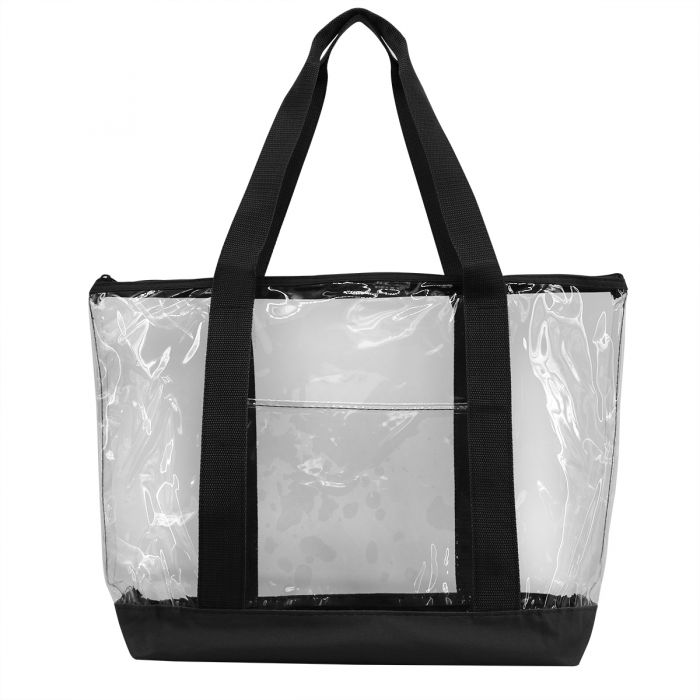 7009 Clear Tote Bag - Clear/Black